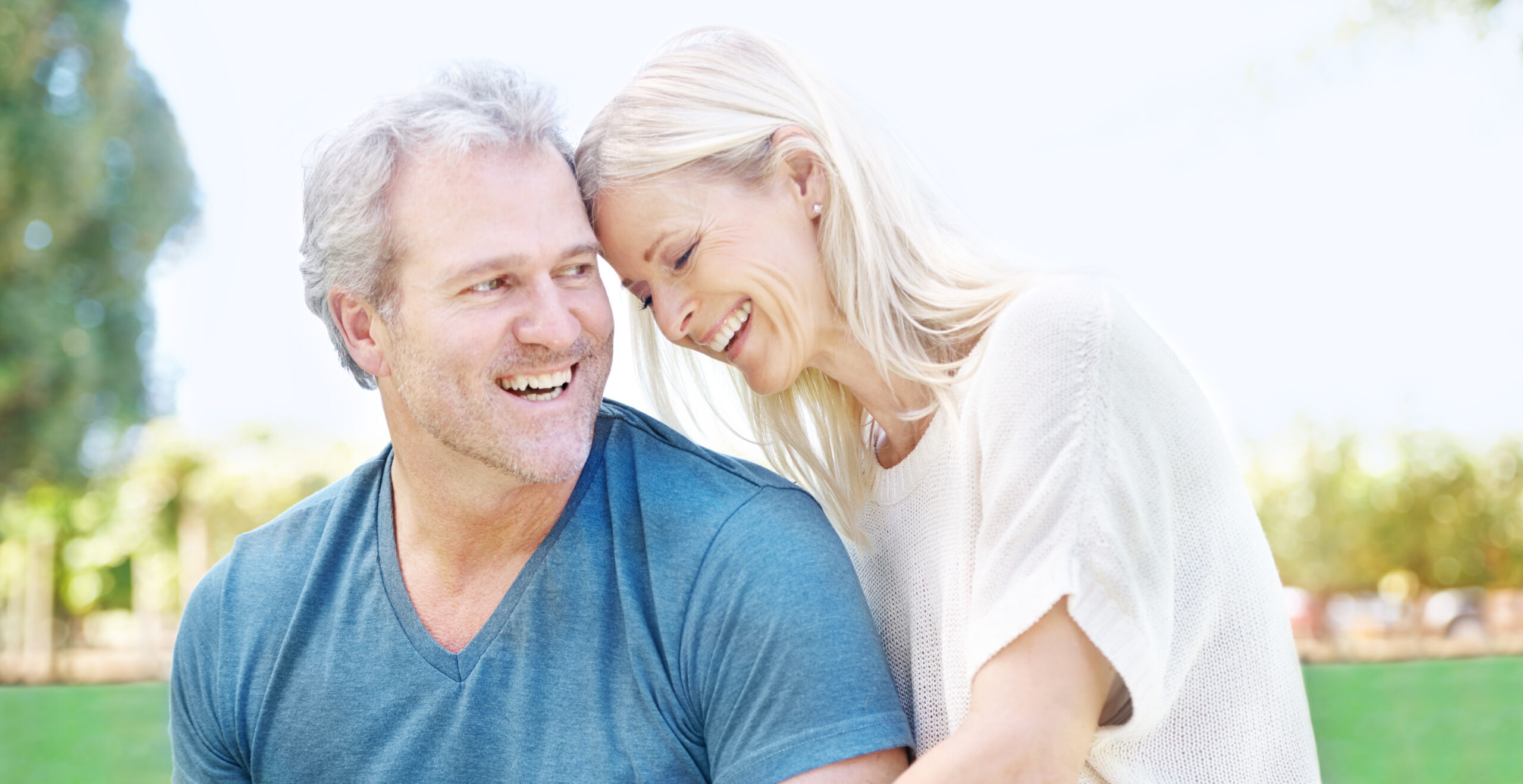 Pre-retiree couple in park